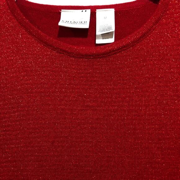 Villager metallic sparkly short sleeve Size M - Picture 7 of 9